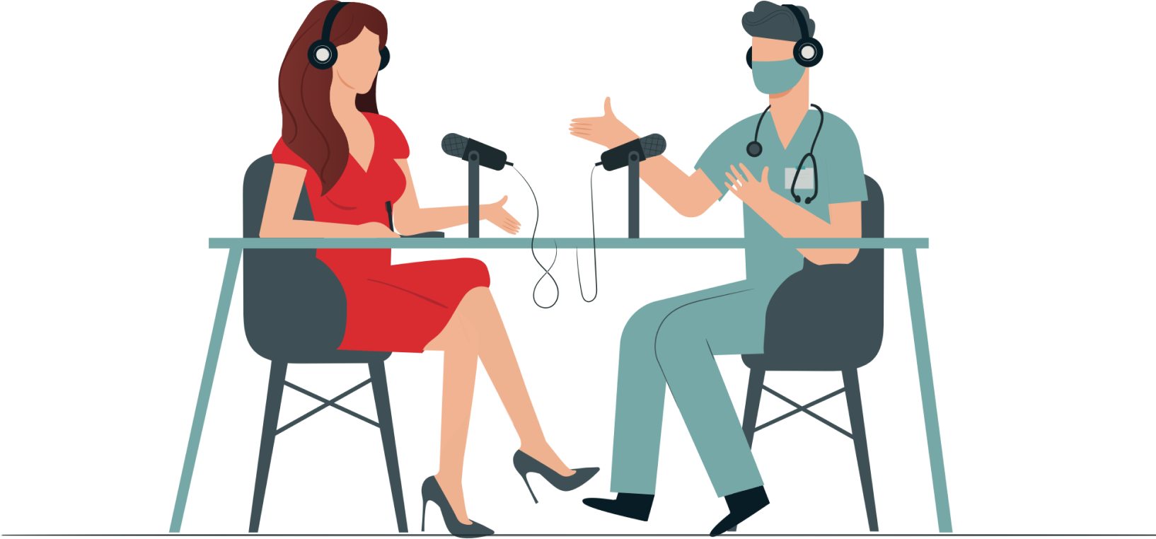 Illustration podcast santé